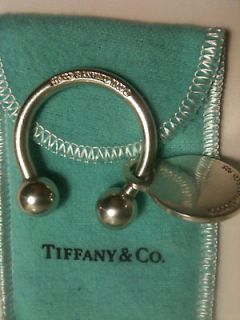 EUC Tiffany&Co. Sterling Silver Keyring with Engraved Umbrella