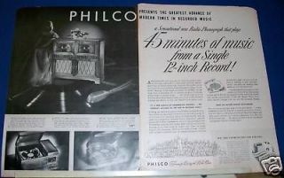 1948 Philco Radio Phonograph table/console Ad
