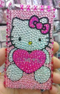  Hello Kitty Rhinestone Bling Back Cover Case for iPod Touch 4 T17