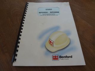 Benford Terex SP2006 SP2008 Roller Parts Catalog Manual