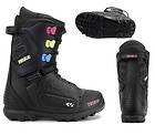   Two 32 Girls Ladies Snowboard boot Black fits burton ride binding 10