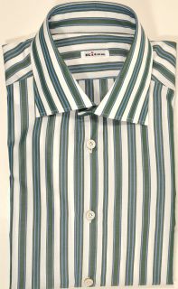 New $995 KITON Napoli Shirt Riva Cotton NWT Medium 39 15 1/2