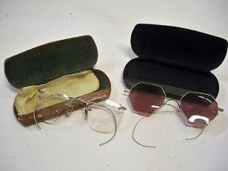 piece antique glasses lot reading and BEAUTIFUL tinted lenses