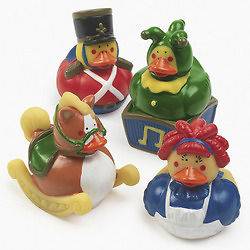 Lot of 4 Duckys DUCKS Duckies Vintage Toys Rubber Ducks  