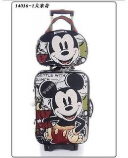 Mickey Mouse Luggage Bag Baggage Trolley Roller Set