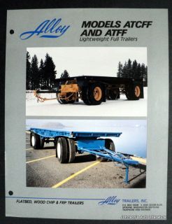 Alloy c 1980 1985 ATCFF & ATFF Lightweight Full Trailer Brochure