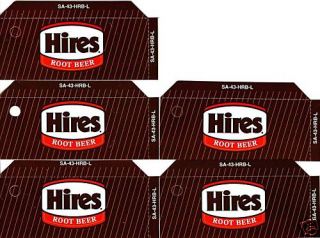 Hires Root Beer Small 5 Same Soda Vending Flavor Labels