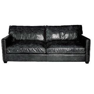 88 long Larkin sofa 3 Seater Fine top grain leather vintage espresso 