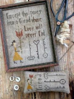 Except This Posey Sampler Cross Stitch Pattern by PINEBERRY LANE