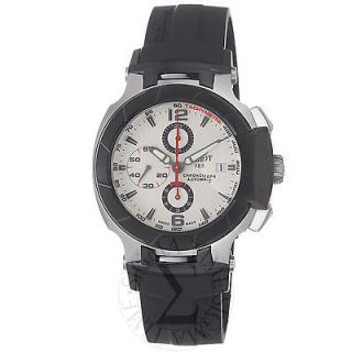  Race Mens Automatic Chronograph Rubber Strap Watch T0484272703700