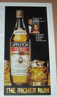   advertising   Appleton Gold Jamaica RUM old print AD Advertisement