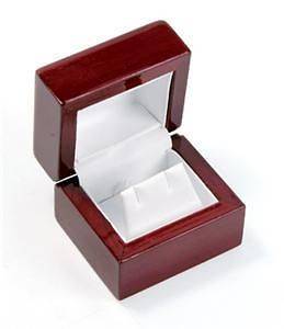 Hi Qual Cherry Rosewood Wood Wooden Earring Jewelry Box