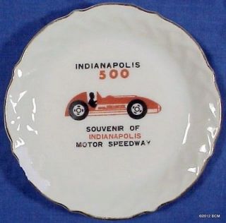 Old Indianapolis Motor Speedway Souvenir Plate Indy 500 Front Engine 