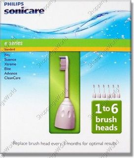 SONICARE e SERIES Standard ~ 1 to 6 Replacement Brush Heads 