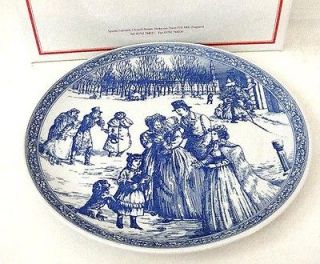 Spode Blue Room Victorian Christmas Plate with Box   NewOldStock