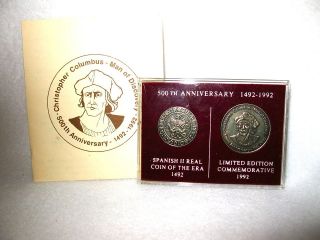 COINS COMMEMORATING 500TH ANNIVERSARY OF COLUMBUS ~ ONE SPANISH COIN 