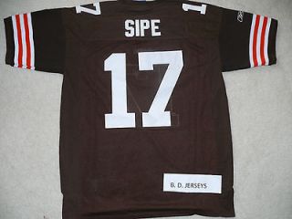 BRIAN SIPE CLEVELAND BROWNS HOME SEWN THROWBACK JERSEY 3XL NWT NR!