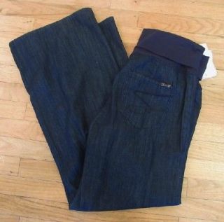 NWT Seven WIDE LEG MATERNITY JEANS sz 10 or 12 WIDE STRETCH WAIST $59 