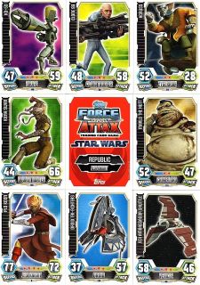 Star Wars Force Attax Clone Wars Series 3 Base 1 30 Choose Cards