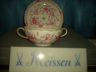 Meissen china cream soup & saucer new in perfect condition made G.D.R.