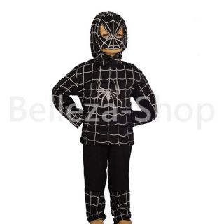 HALLOWEEN Black Spiderman Kid Cosplay Costume SZ 2T 7