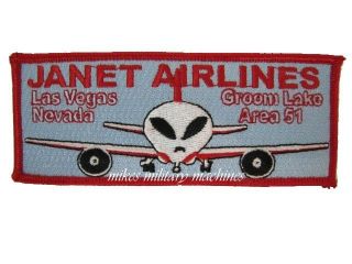   OPS SPECIAL PROJECTS DIVISION AREA 51 JANET ALIEN AIRLINES 737 PATCH