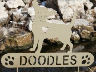   Garden Plaque PET MEMORIAL Yard Stake Personalized Metal Dog K9
