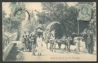 Sri Lanka Ceylon Postcard Colombo 1906 Mount Lavinia To France L@@K