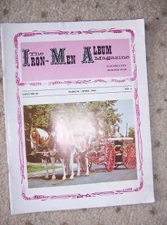 Mar Apr 1981 Iron Men Album Magazine Steam Engine Button Fire Engine 