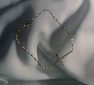 sterling silver sideways cross bracelet in Fashion Jewelry