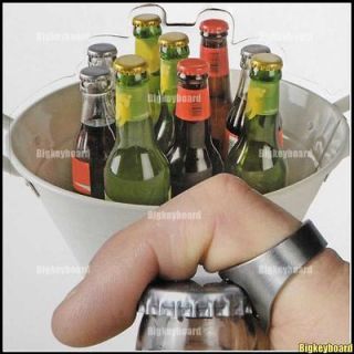 New Stainless Steel Finger Ring Bottle Wine Opener Bar Beer Waiter