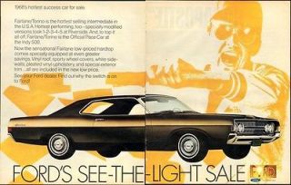 1968 Print Ad FORD Fairlane Torino Hottest success car for sale