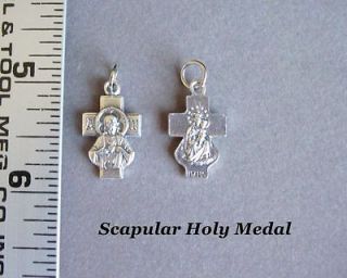 Lot 2 SCAPULAR Cross Holy Medal ~ Sacred Heart Jesus Our Lady of Mt 