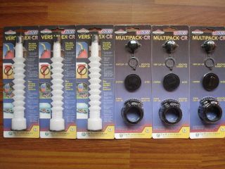Wedco Flexible Gas Spouts + 3 Multipack Kits w Screw Caps,Stoppers 