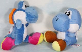 lot 2 mario bros blue yoshi 7 8 plush toy doll cute
