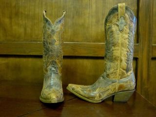 Ladies Cowboy Boots   Gray Eagle