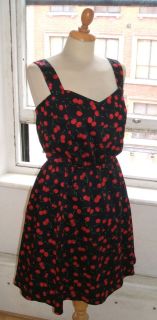   Knight Red Cherry SUMMER Sweetheart Pin Up Rockabilly 50s Sun Dress