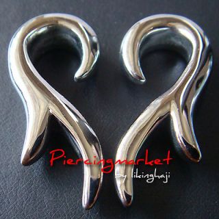  Steel Ear Plugs Ring Earrings 0 Gauge Talon Taper Body Piercing K74