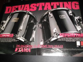 Tama Drums   Artstar Superstar   Devastating   2page 1985 Ad