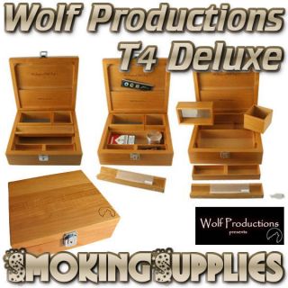 Wolf Productions T4 Deluxe Red Birch Rolling Box