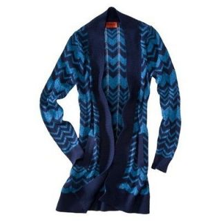 NEW Missoni for Target   Womens Long Knit Cardigan Sweater   VIA Blue 