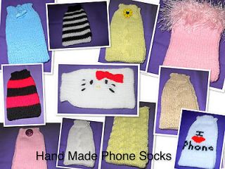 Knitted Phone ipod case cover sock machine knit new various colours 