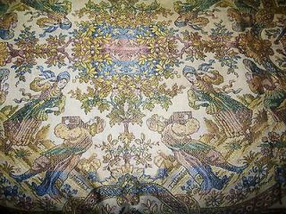 Antique European Hand Embroidered Jacquard Tablecloth or Piano Cloth