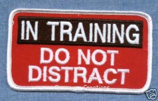 IN TRAINING DO NOT DISTRACT 2x4 service dog vest patch