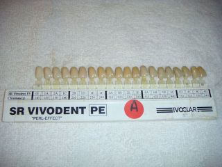 USED IVOCLAR SR VIVADENT PE SHADE GUIDE COMPLETE