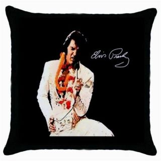 Elvis Presley Throw Pillow Case Black Size 18 x 18 100% canvas 