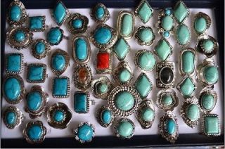 nice Jewelry lots 16pcs Tibetan silver tone Turquoise gemstone unisex 