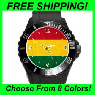 Bolivia Grunge Flag   Round Sports Watch (8 Colors)  LW1143