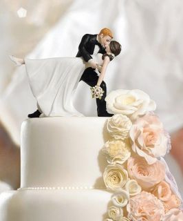ROMANTIC Dip Dancing Couple Wedding Cake Topper bride and groom NEW 