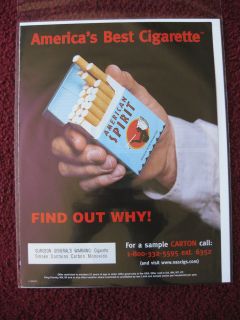 2000 Print Ad AMERICAN SPIRIT Natural Cigarettes ~ Americas Best